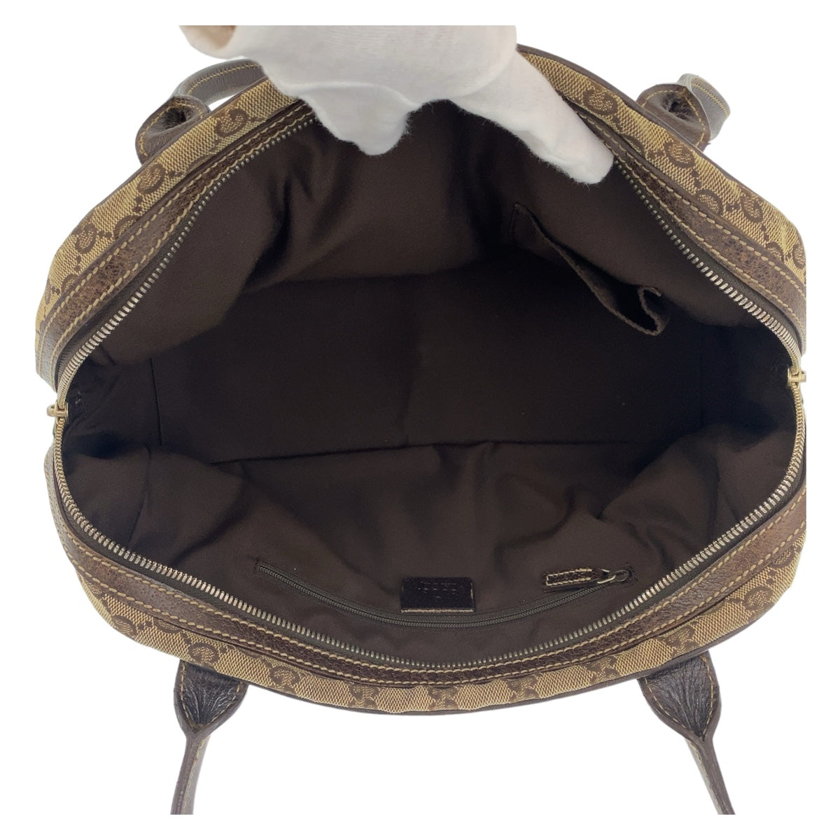GUCCI グッチ プリンシー シェリーライン GG柄 ブラウン ベージュ ゴールド金具 GGキャンバス / レザー 161720 ショルダーバッグ ボストンバッグ  レディース