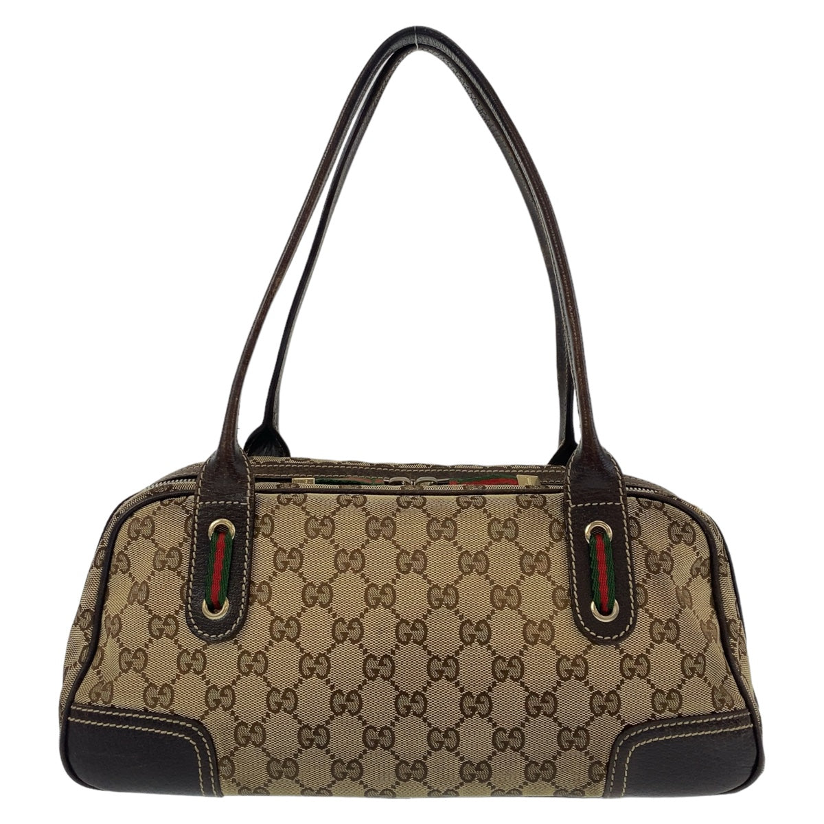 GUCCI グッチ プリンシー シェリーライン GG柄 ブラウン ベージュ ゴールド金具 GGキャンバス / レザー 161720 ショルダーバッグ ボストンバッグ  レディース