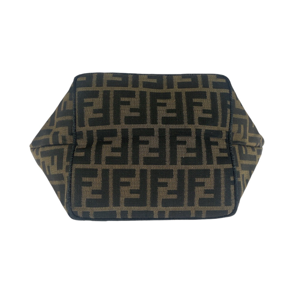12861
FENDI フェンディ ヴィンテージ ズッカ柄 ブラウン ゴールド金具 キャンバス トートバッグ ハンドバッグ  レディース