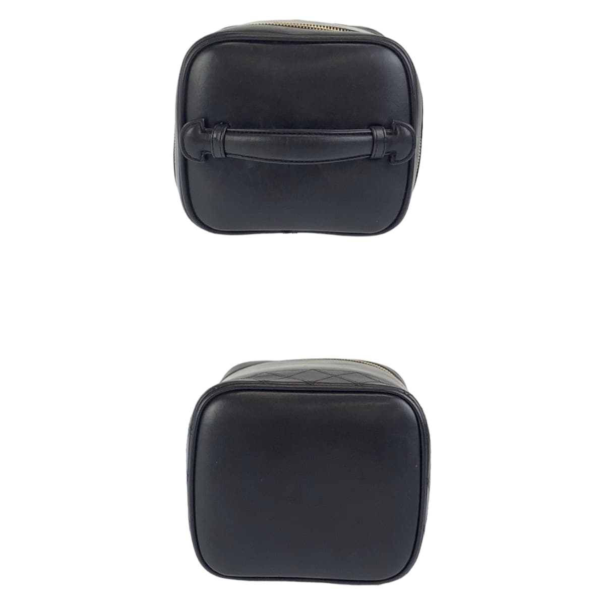11260
CHANEL シャネル ヴィンテージ CC ココマーク ブラック 黒 ゴールド金具 ラムスキン バニティバッグ ハンドバッグ  レディース