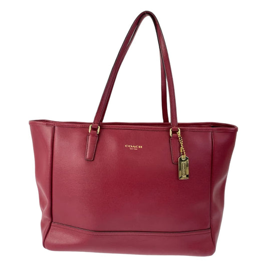 12465
COACH コーチ サフィアーノ ワインレッド ゴールド金具 レザー トートバッグ ショルダーバッグ  レディース