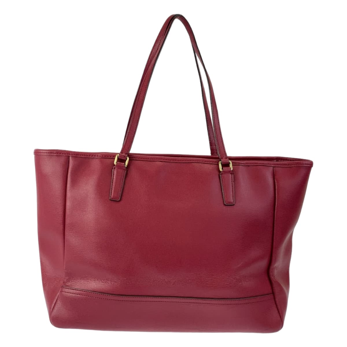 12465
COACH コーチ サフィアーノ ワインレッド ゴールド金具 レザー トートバッグ ショルダーバッグ  レディース