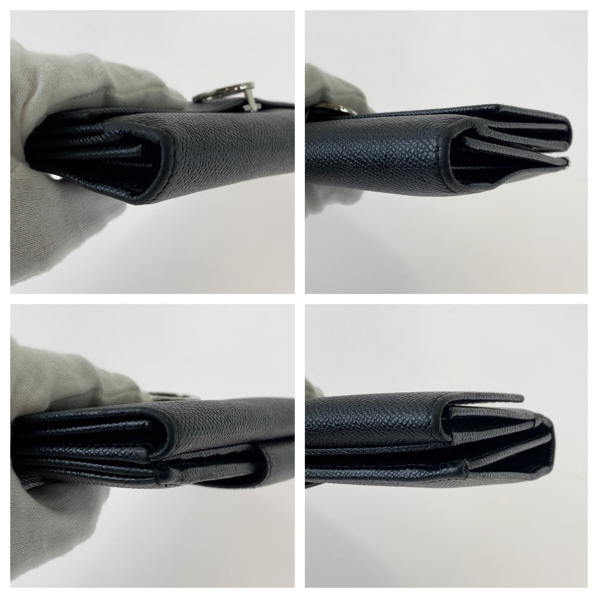 12464
BVLGARI ブルガリ ビーゼロ ブラック ライトブルー シルバー金具 レザー 長財布 ロングウォレット 男女兼用  メンズ
