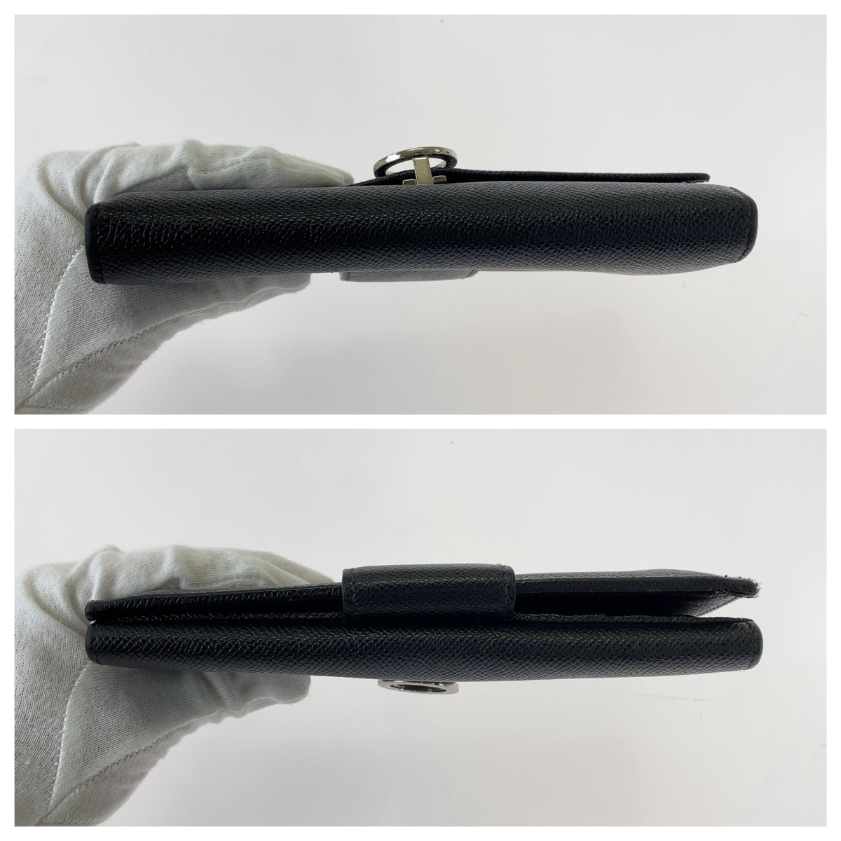 12464
BVLGARI ブルガリ ビーゼロ ブラック ライトブルー シルバー金具 レザー 長財布 ロングウォレット 男女兼用  メンズ