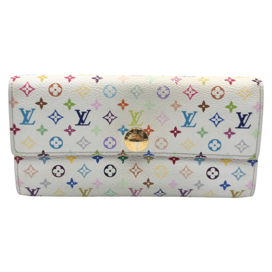 12817
LOUIS VUITTON ルイヴィトン モノグラム マルチカラー ポルトフォイユ サラ ブロン ホワイト ゴールド 金具 PVC M93532 長財布 ロングウォレット  レディース