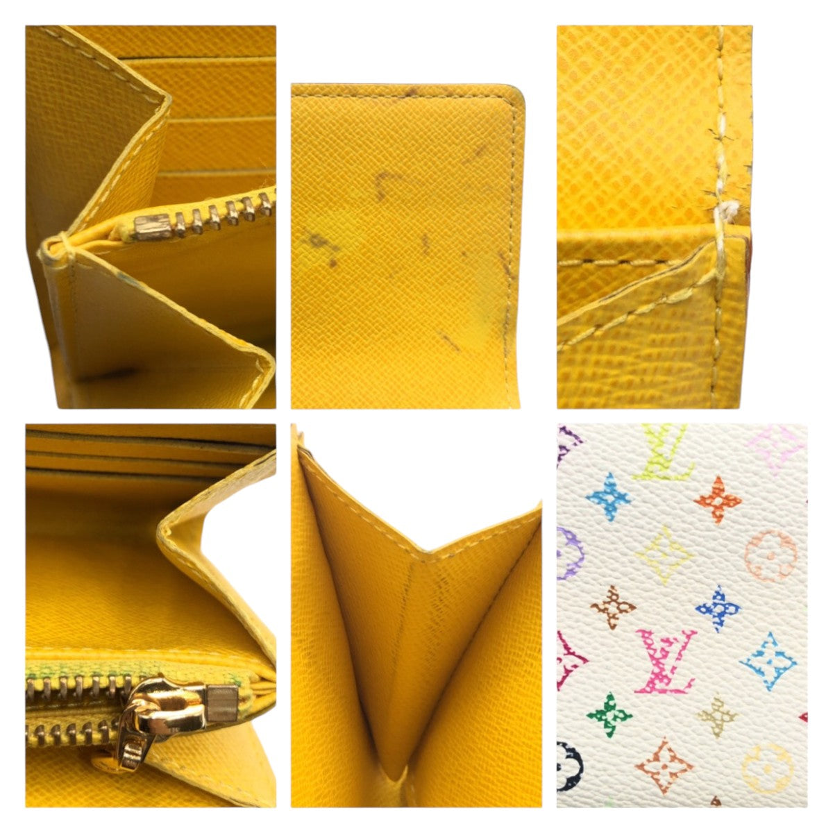 12817
LOUIS VUITTON ルイヴィトン モノグラム マルチカラー ポルトフォイユ サラ ブロン ホワイト ゴールド 金具 PVC M93532 長財布 ロングウォレット  レディース