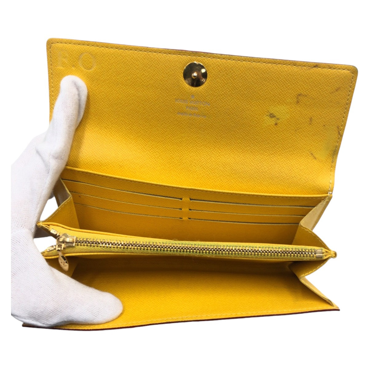 12817
LOUIS VUITTON ルイヴィトン モノグラム マルチカラー ポルトフォイユ サラ ブロン ホワイト ゴールド 金具 PVC M93532 長財布 ロングウォレット  レディース