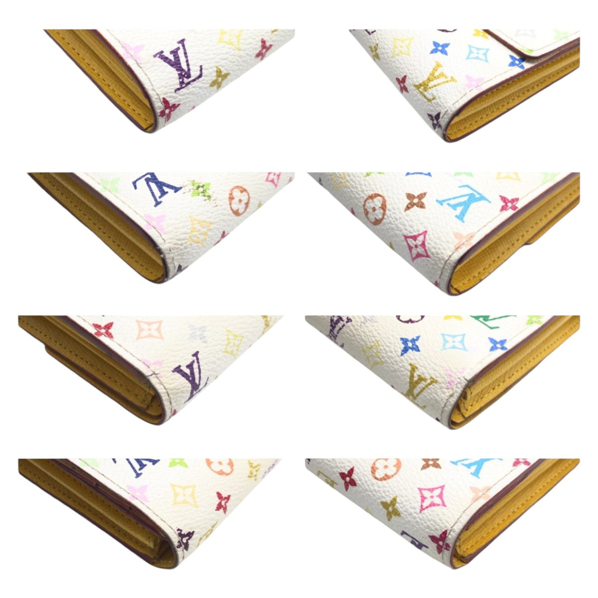12817
LOUIS VUITTON ルイヴィトン モノグラム マルチカラー ポルトフォイユ サラ ブロン ホワイト ゴールド 金具 PVC M93532 長財布 ロングウォレット  レディース