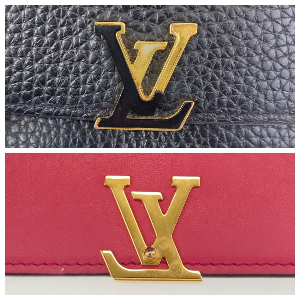 LOUIS VUITTON ルイヴィトン ポルトフォイユカプシーヌ ブラック 黒 ゴールド金具 レザー M62157 折財布 コンパクトウォレット  レディース