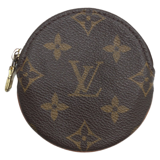 LOUIS VUITTON Louis Vuitton Monogram Porte Monnaie Long Unisex Brown Gold Hardware PVC M61926 Coin Case Purse for Women