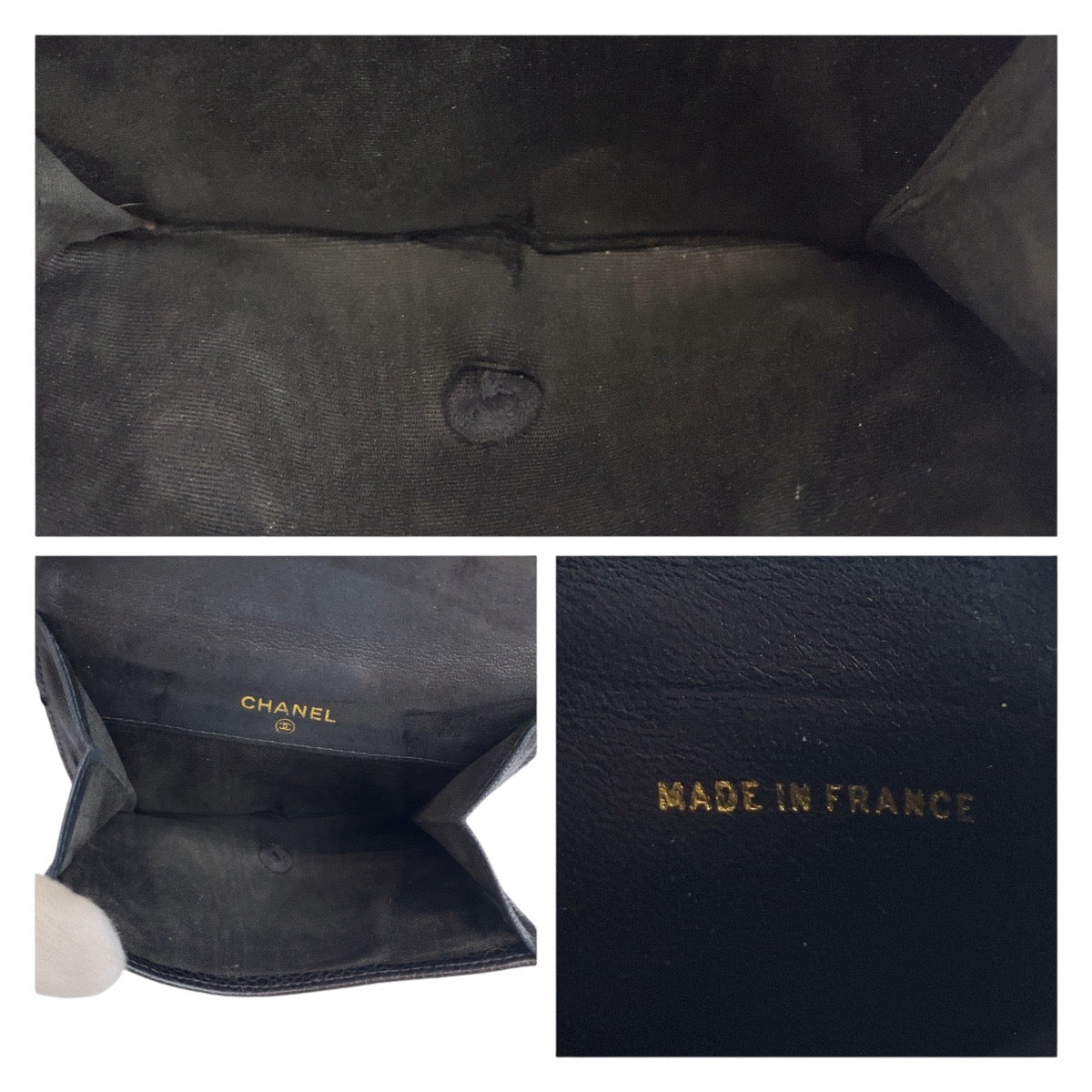 CHANEL シャネル ココマーク ブラック 黒 キャビアスキン 折財布 コンパクトウォレット ダブルホック  レディース