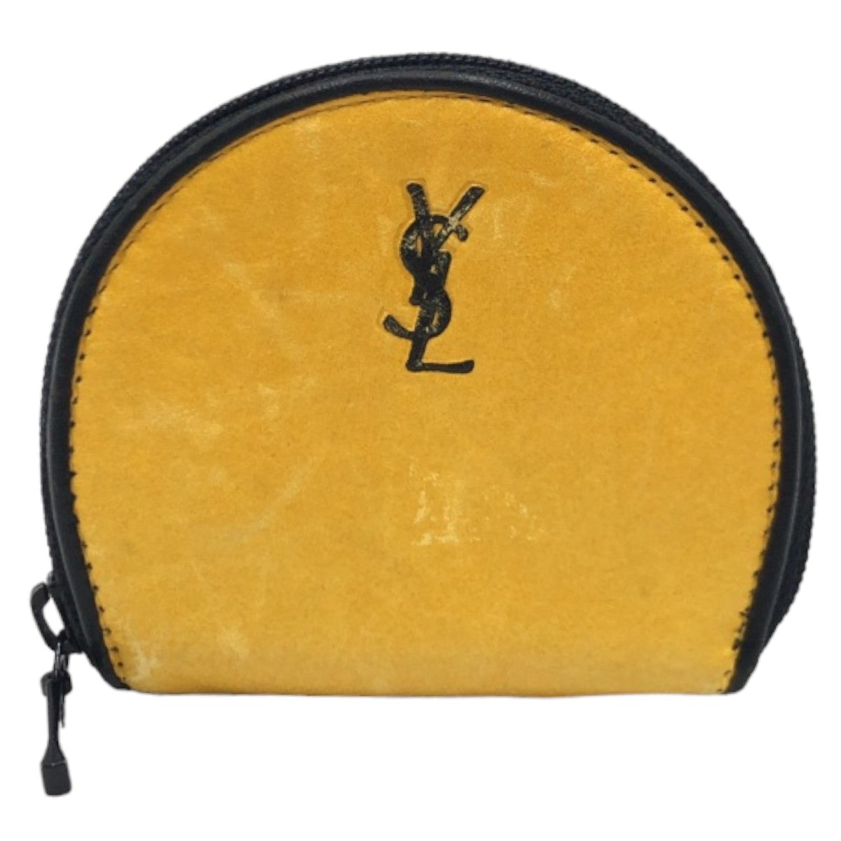 12457
YVES SAINT LAURENT イヴ サンローラン ヴィンテージ YSL イエロー レザー コインケース 小銭入れ  メンズ AB5