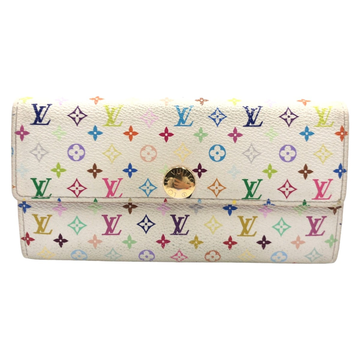 11272
LOUIS VUITTON ルイヴィトン モノグラム マルチ ポルトフォイユサラ ブロン ホワイト ゴールド金具 PVC M93532 長財布 ロングウォレット  レディース