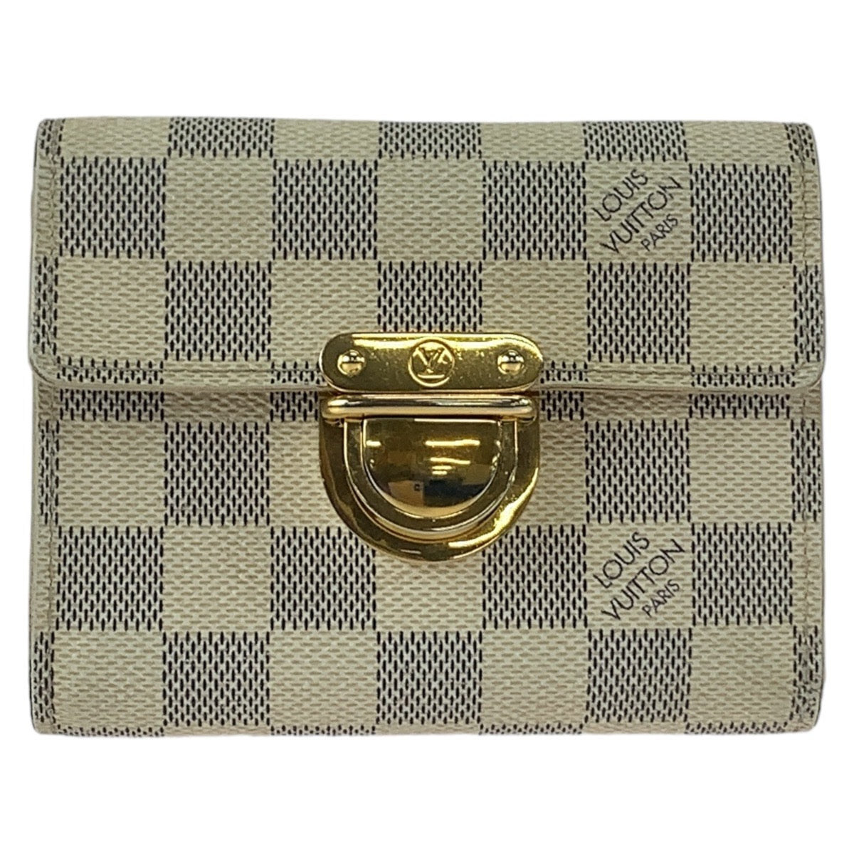 11274
LOUIS VUITTON ルイヴィトン ダミエ アズール ポルトフォイユ コアラ ホワイト ゴールド金具 PVC N60013 折財布 コンパクトウォレット  レディース