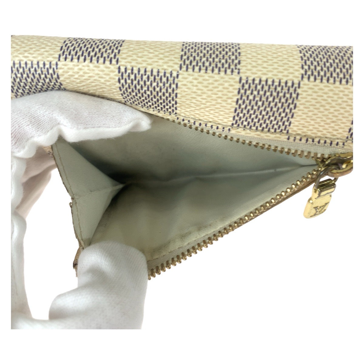 11274
LOUIS VUITTON ルイヴィトン ダミエ アズール ポルトフォイユ コアラ ホワイト ゴールド金具 PVC N60013 折財布 コンパクトウォレット  レディース