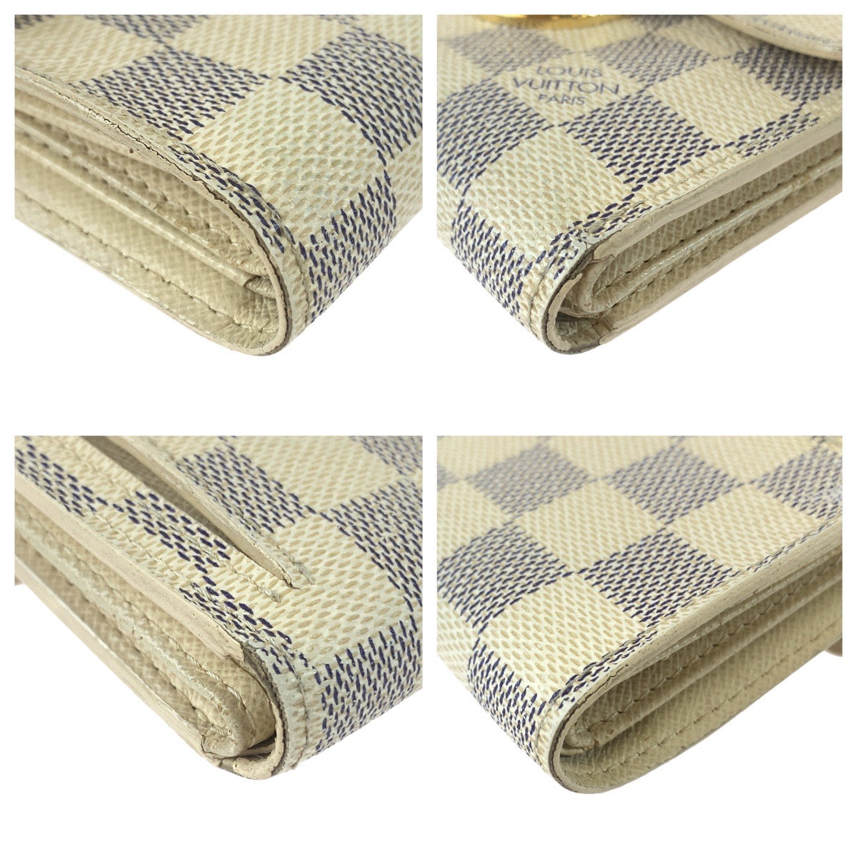 11274
LOUIS VUITTON ルイヴィトン ダミエ アズール ポルトフォイユ コアラ ホワイト ゴールド金具 PVC N60013 折財布 コンパクトウォレット  レディース