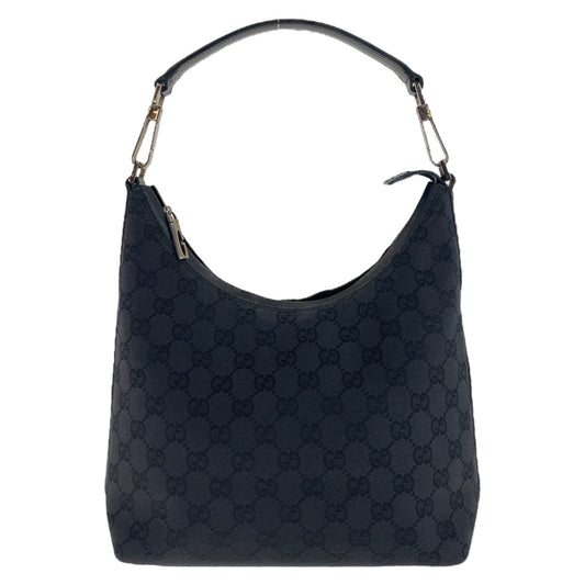 GUCCI グッチ ホーボー GG柄 ブラック 黒 シルバー金具 GGキャンバス / レザー 000.0602 ショルダーバッグ  レディース