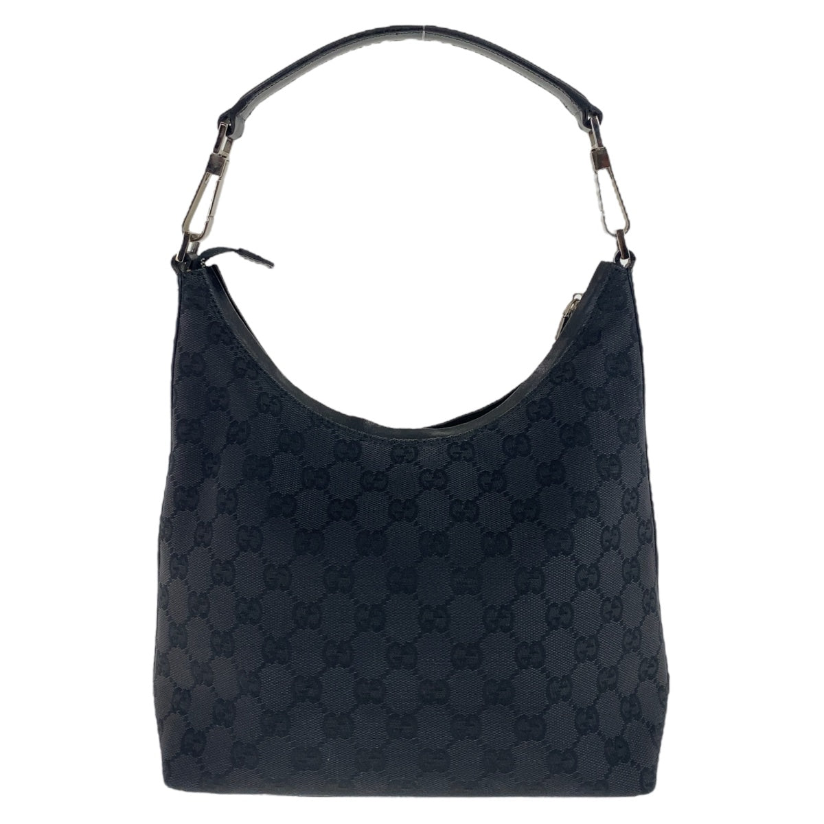 GUCCI グッチ ホーボー GG柄 ブラック 黒 シルバー金具 GGキャンバス / レザー 000.0602 ショルダーバッグ  レディース
