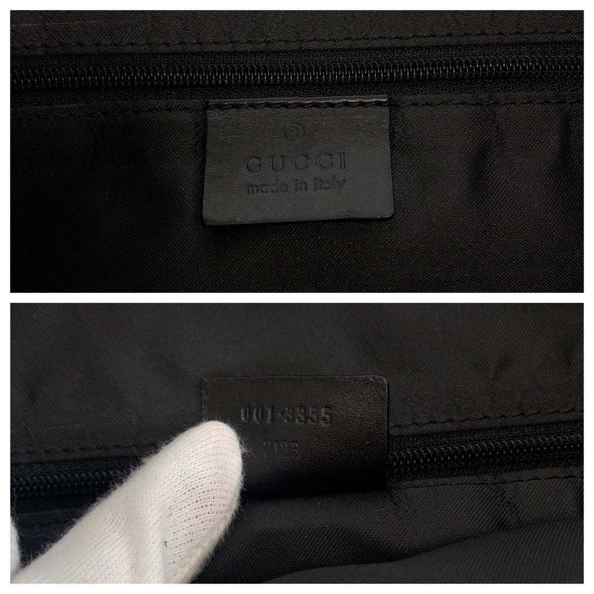 GUCCI グッチ ジャッキー GG柄 ブラック 黒 シルバー金具 スウェード 001 3355 ショルダーバッグ ハンドバッグ  レディース