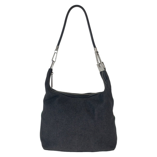 12454
GUCCI グッチ シェリーライン ホーボー ブラック 黒 シルバー金具 キャンバス / レザー 1234 ショルダーバッグ  レディース