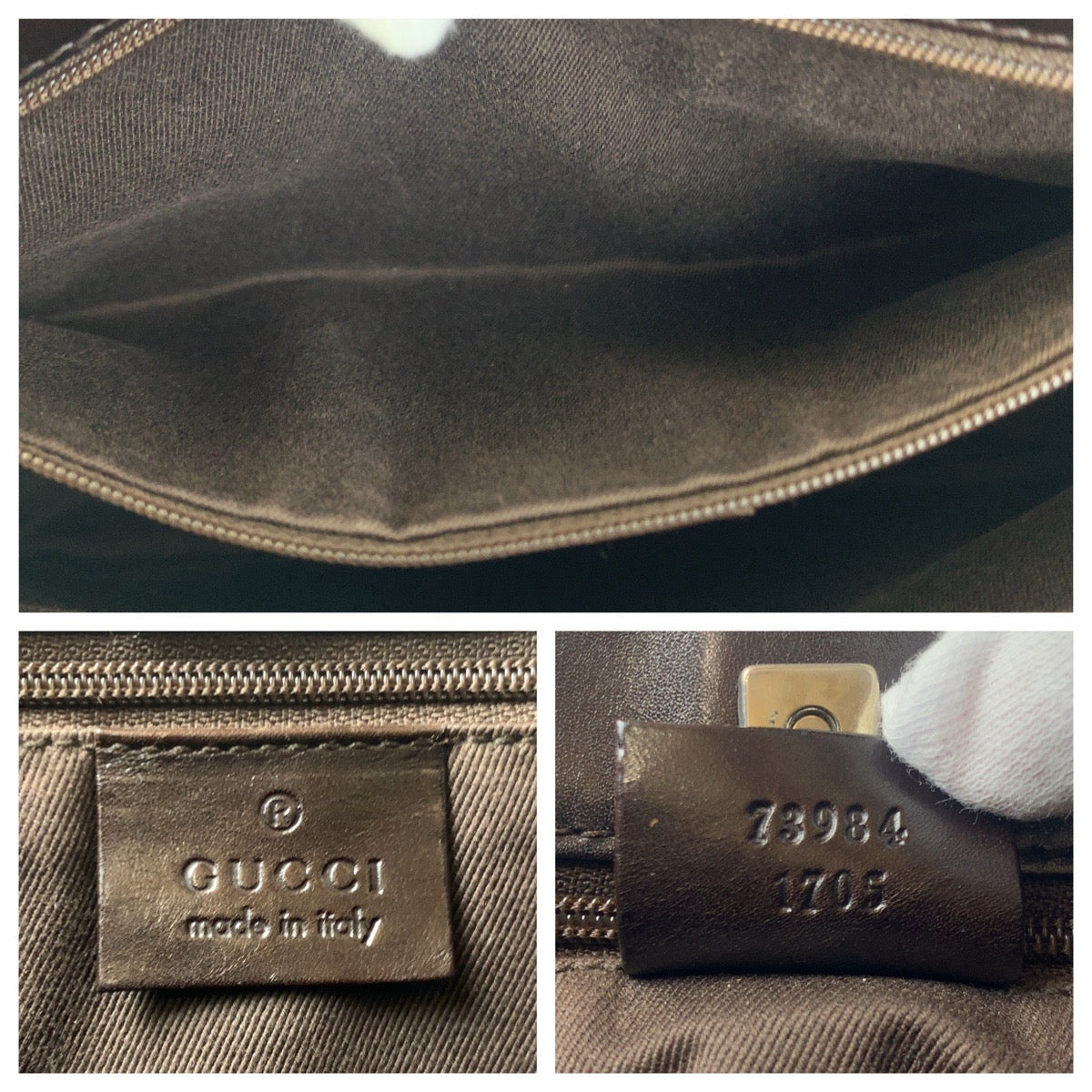11283
GUCCI グッチ GG柄 ブラウン シルバー金具 GGキャンバス / レザー 73984 トートバッグ ハンドバッグ  レディース