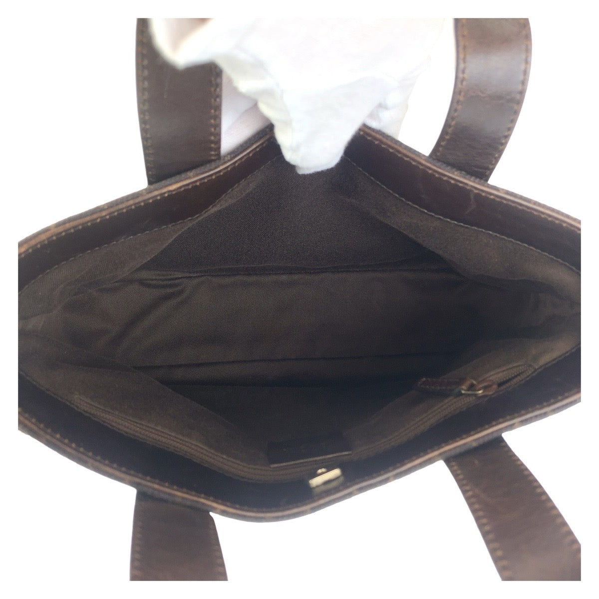 11283
GUCCI グッチ GG柄 ブラウン シルバー金具 GGキャンバス / レザー 73984 トートバッグ ハンドバッグ  レディース