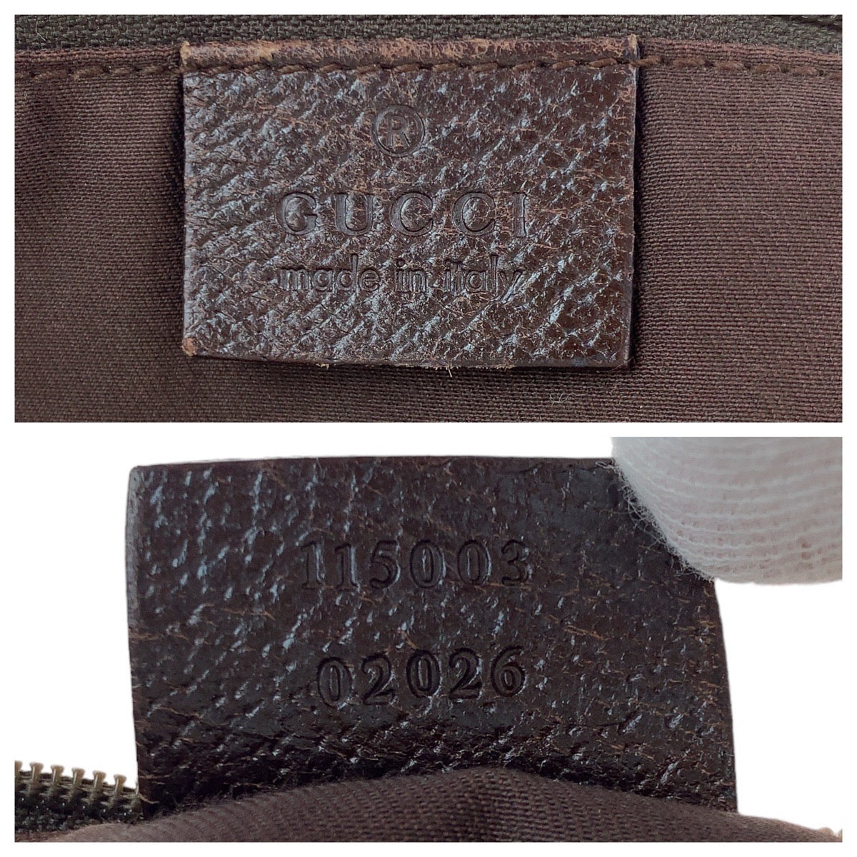 GUCCI グッチ ホーボー GG柄 ベージュ ブラウン シルバー金具 GGキャンバス 115003 ショルダーバッグ  レディース