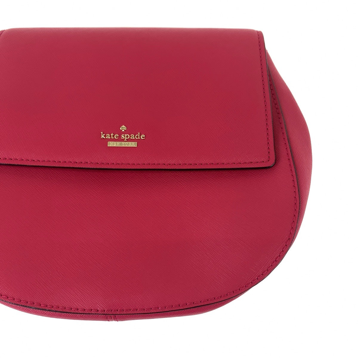 11289
Kate Spade ケイトスペード ピンク ゴールド金具 レザー PXRU6912 斜め掛け ショルダーバッグ ポシェット  レディース