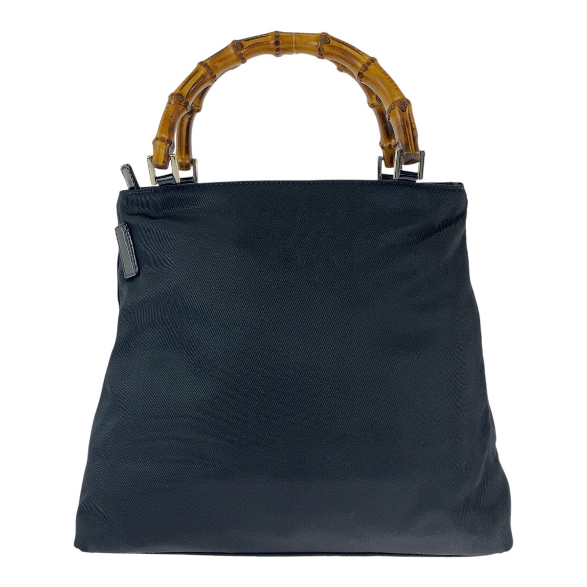 12863
GUCCI グッチ バンブー ブラック シルバー金具 ナイロン / バンブー 002 2122 ハンドバッグ  レディース