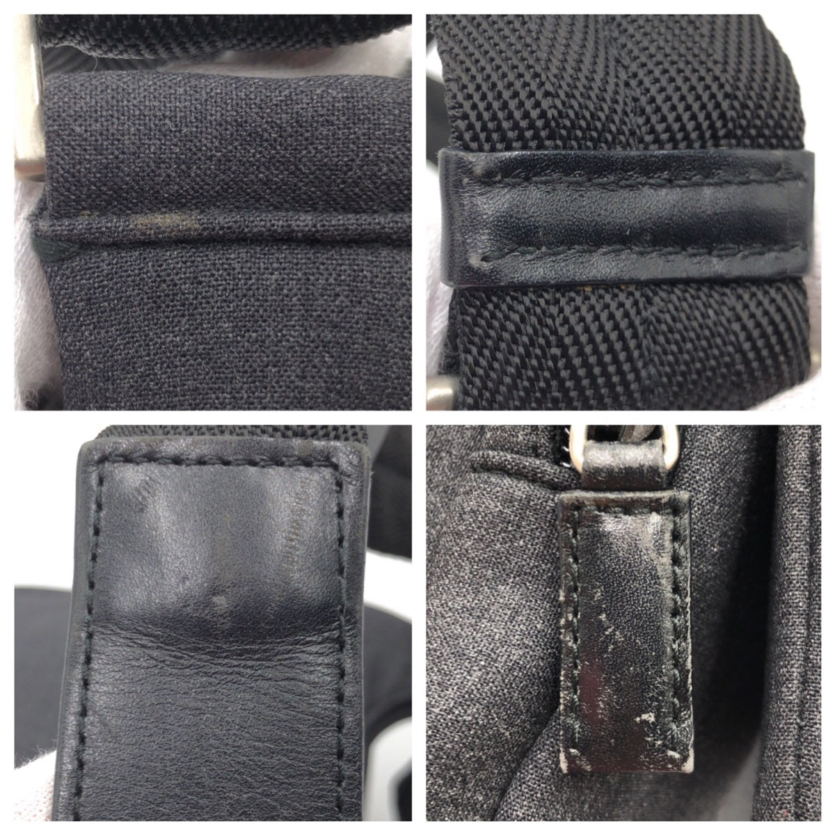 12864
PRADA プラダ プラダスポーツ 男女兼用 グレー シルバー金具 ウール ショルダーバック メッセンジャーバッグ  メンズ