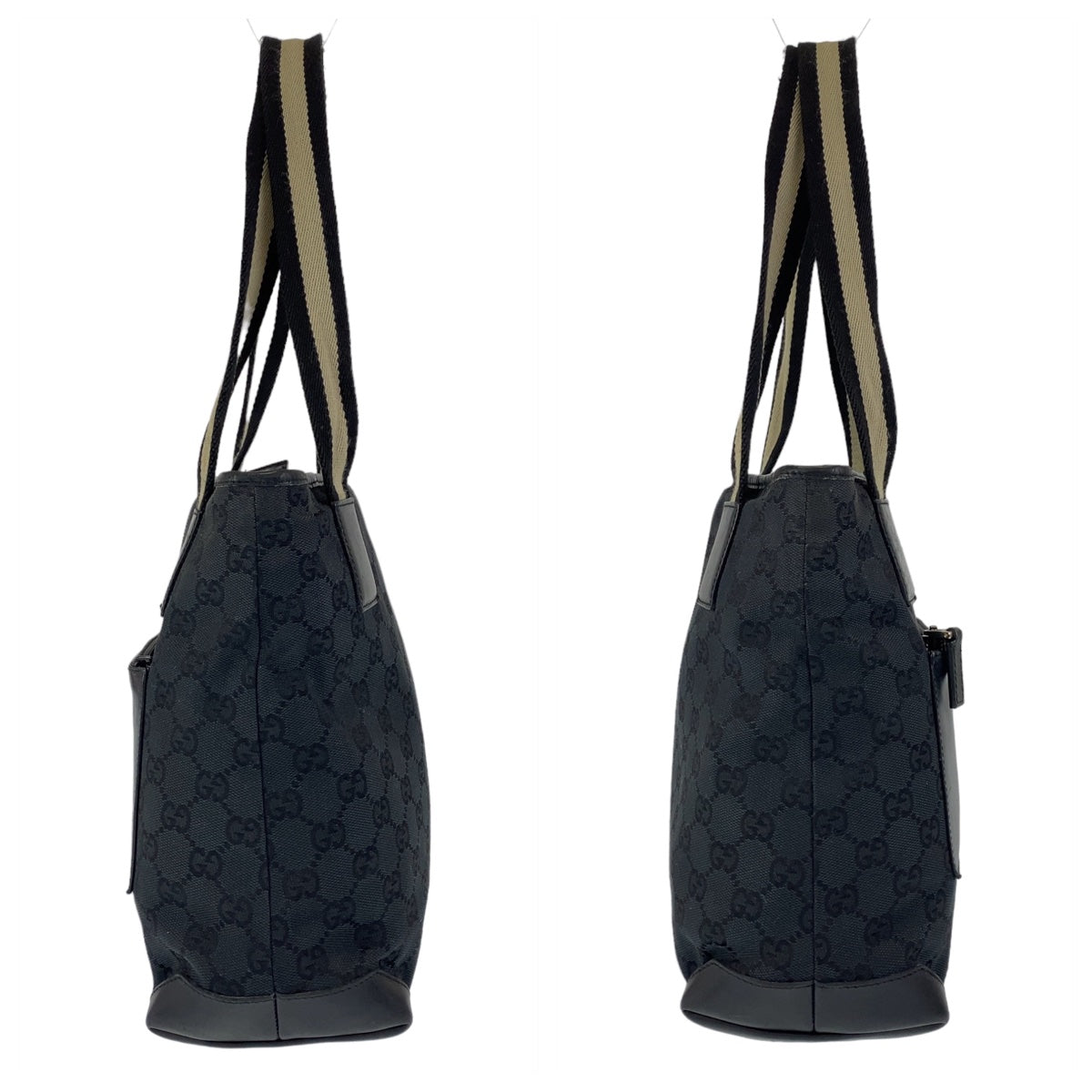 11295
GUCCI グッチ GG柄 ブラック シルバー金具 GGキャンバス / レザー 019 0402 トートバッグ ショルダーバッグ  レディース