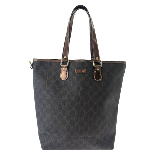 11296
GUCCI グッチ GGスプリーム ブラウン ゴールド金具 GGスプリームキャンバス 189896 トートバッグ ハンドバッグ  レディース