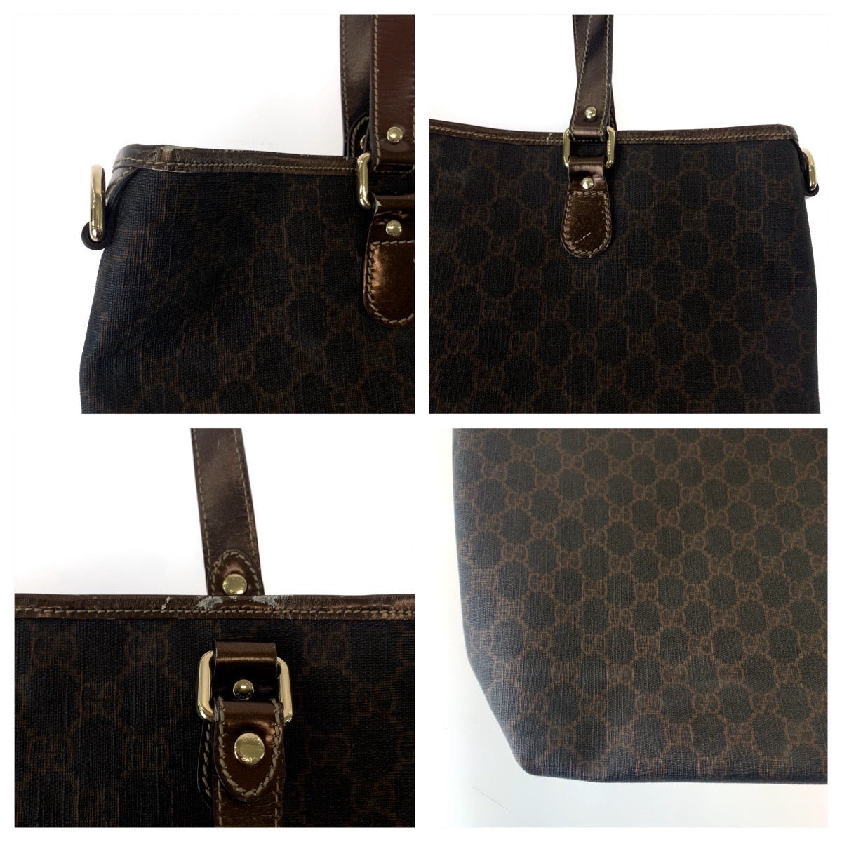 11296
GUCCI グッチ GGスプリーム ブラウン ゴールド金具 GGスプリームキャンバス 189896 トートバッグ ハンドバッグ  レディース