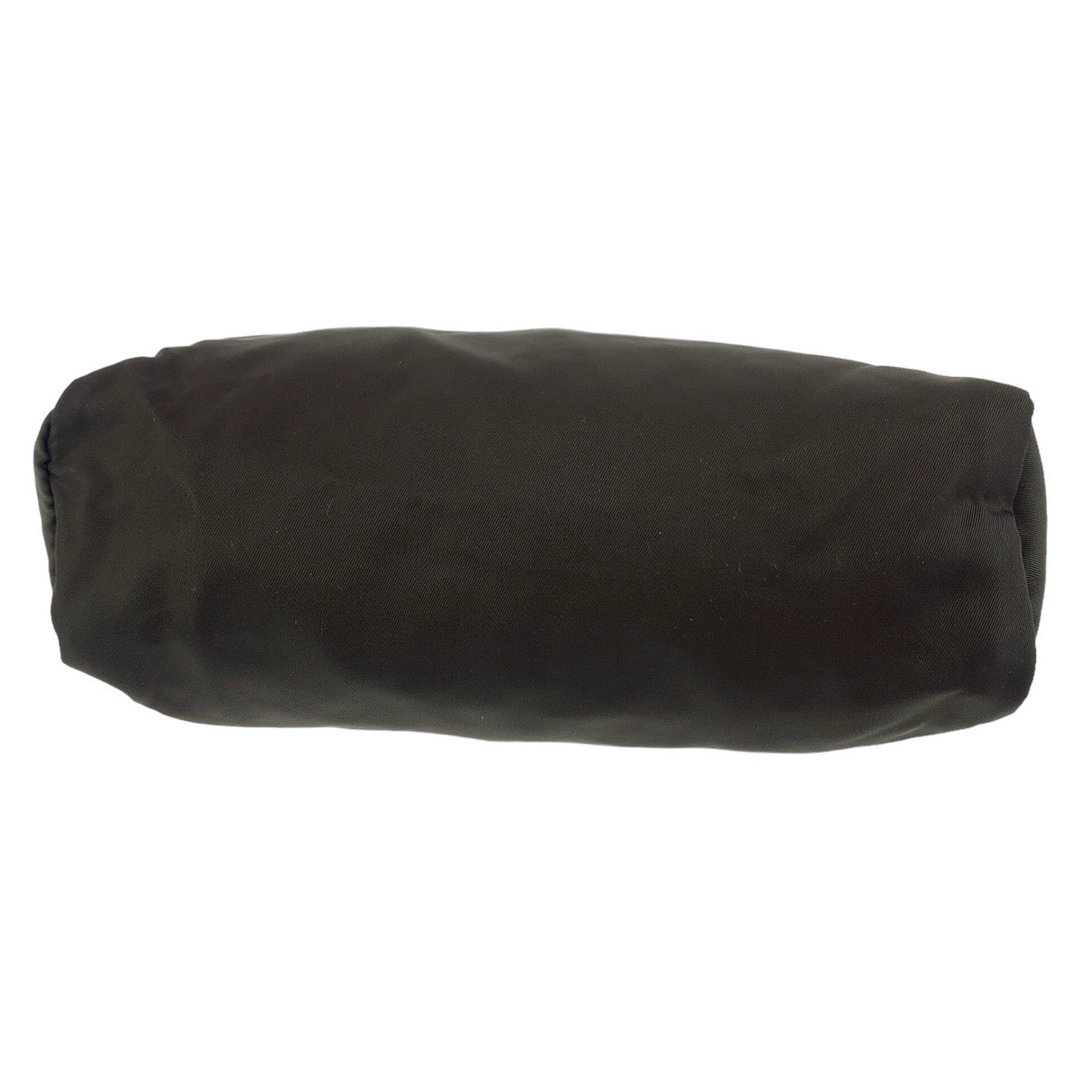 PRADA Prada Tessuto Triangle Logo Plate Khaki Silver Hardware Nylon Pouch Accessory Pouch Women's