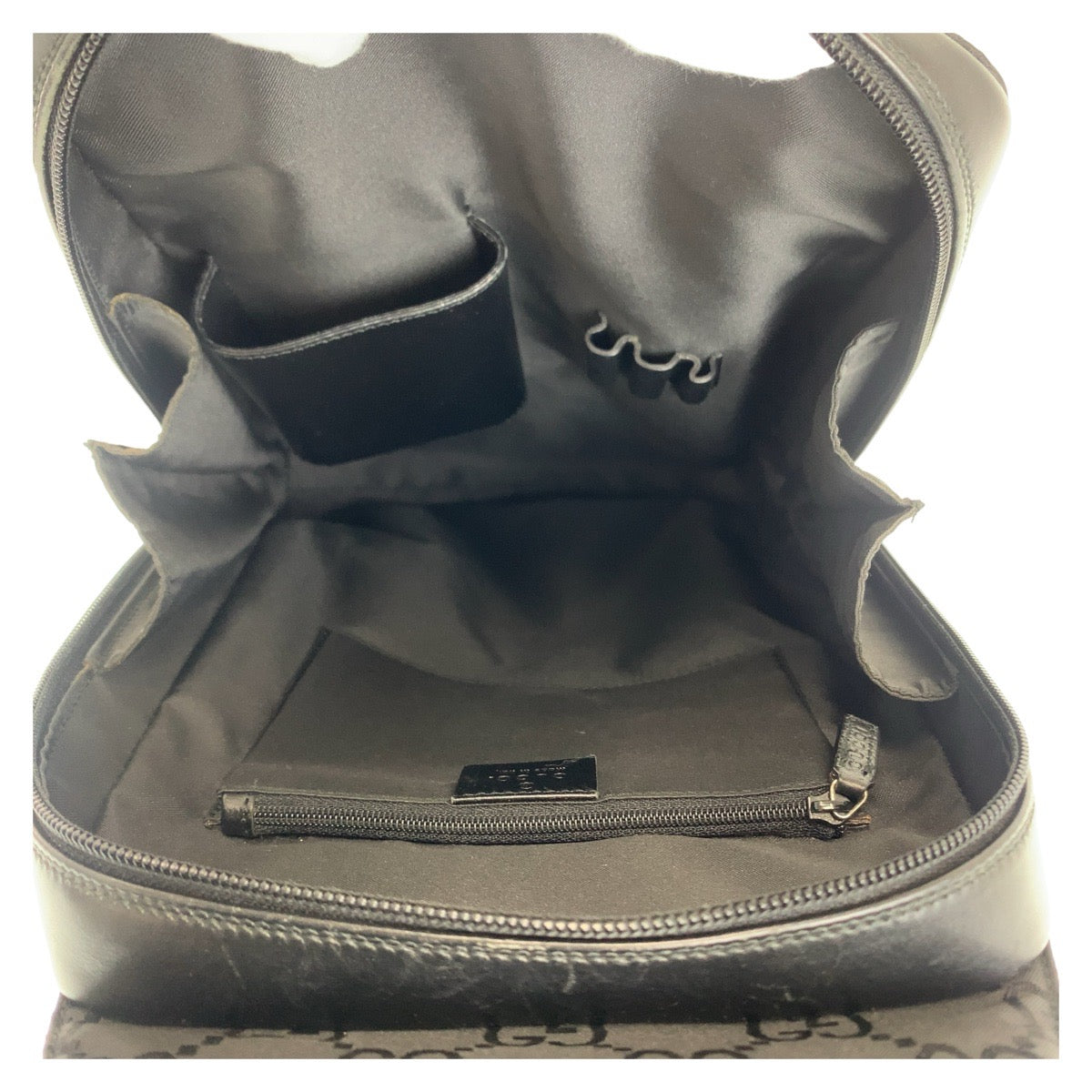 GUCCI グッチ GG柄 GGナイロン ブラック 黒 シルバー金具 ナイロン 0030232 ショルダーバッグ バムバッグ ボディバッグ  メンズ