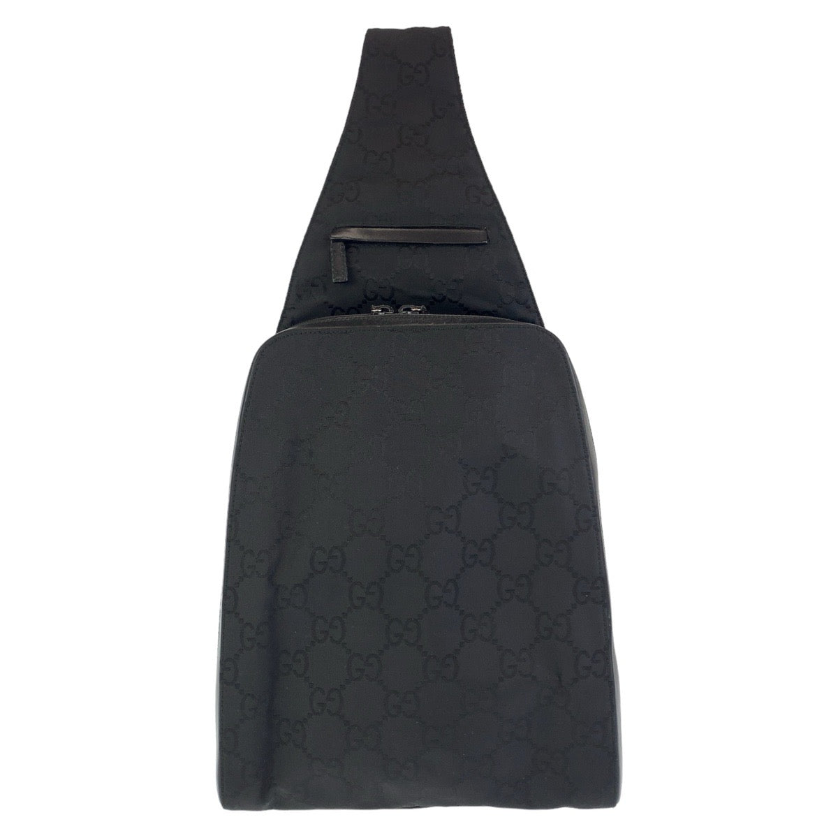 GUCCI グッチ GG柄 GGナイロン ブラック 黒 シルバー金具 ナイロン 0030232 ショルダーバッグ バムバッグ ボディバッグ  メンズ