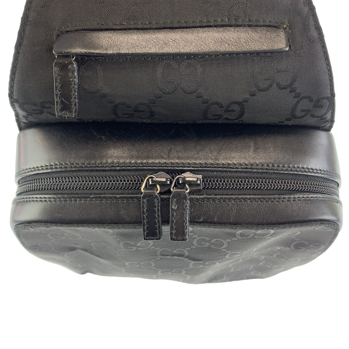 GUCCI グッチ GG柄 GGナイロン ブラック 黒 シルバー金具 ナイロン 0030232 ショルダーバッグ バムバッグ ボディバッグ  メンズ