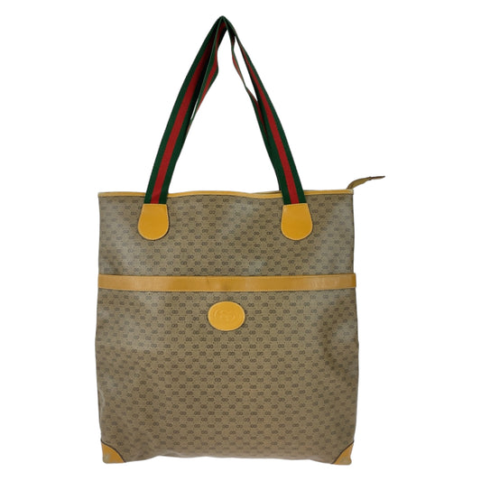 11303
GUCCI グッチ ヴィンテージ オールドグッチ シェリーライン マイクロGG ブラウン ベージュ ゴールド金具 GGスプリームキャンバス / レザー 002 983 0163 トートバッグ ショルダーバッグ 男女兼用  レディース AB21