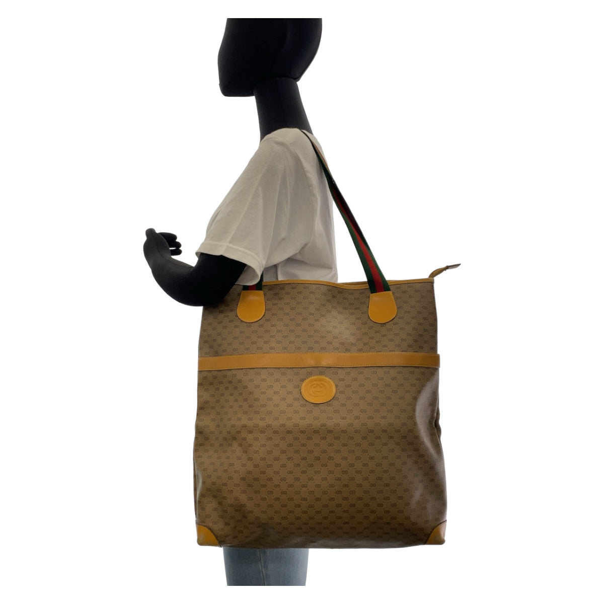 11303
GUCCI グッチ ヴィンテージ オールドグッチ シェリーライン マイクロGG ブラウン ベージュ ゴールド金具 GGスプリームキャンバス / レザー 002 983 0163 トートバッグ ショルダーバッグ 男女兼用  レディース AB21