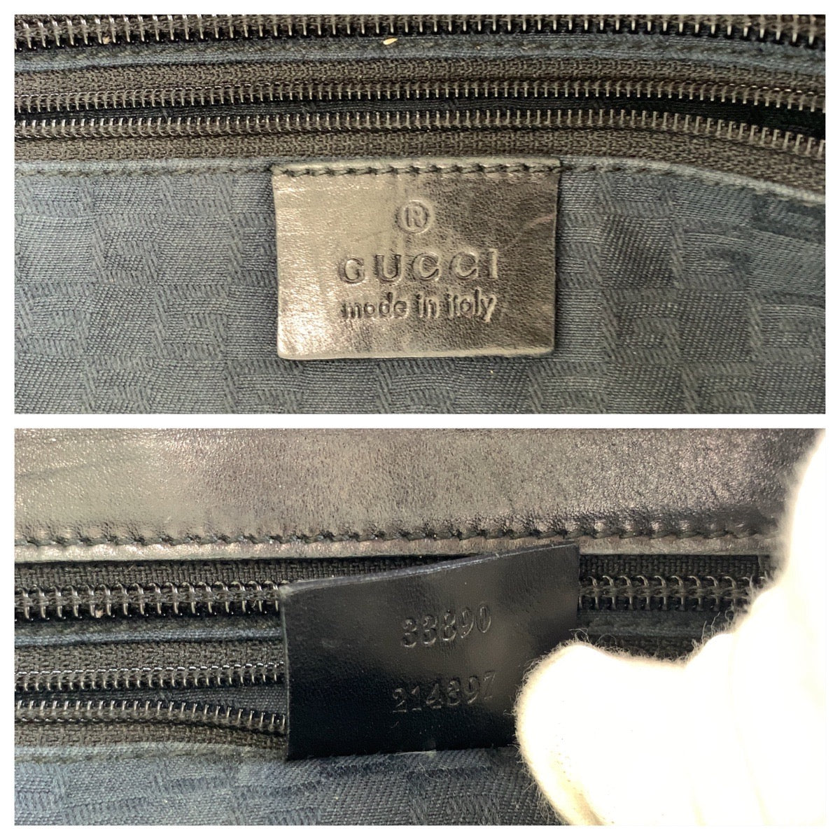 GUCCI グッチ シェリーライン ブラック 黒 シルバー金具 スウェード / レザー 33890 トートバッグ ショルダーバッグ  レディース