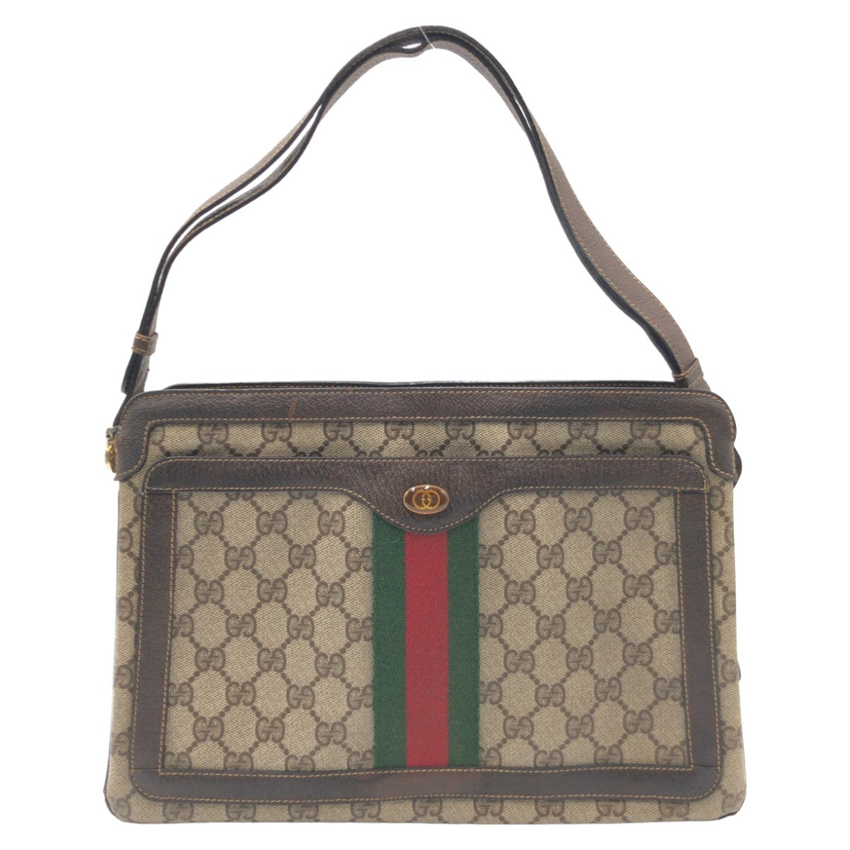 11312
GUCCI グッチ ヴィンテージ シェリー オールドグッチ ブラウン GGスプリームキャンバス 523354 ショルダーバッグ 肩掛け  レディース
