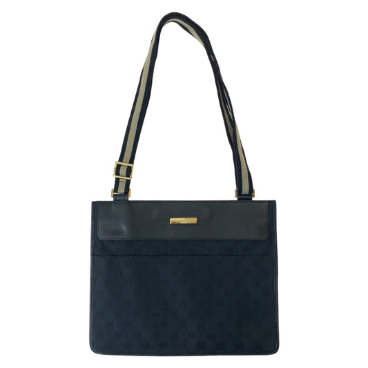 11314
GUCCI グッチ ブラック 黒 ゴールド金具 GGキャンバス / レザー 019 0354 斜め掛け ショルダーバッグ  メンズ