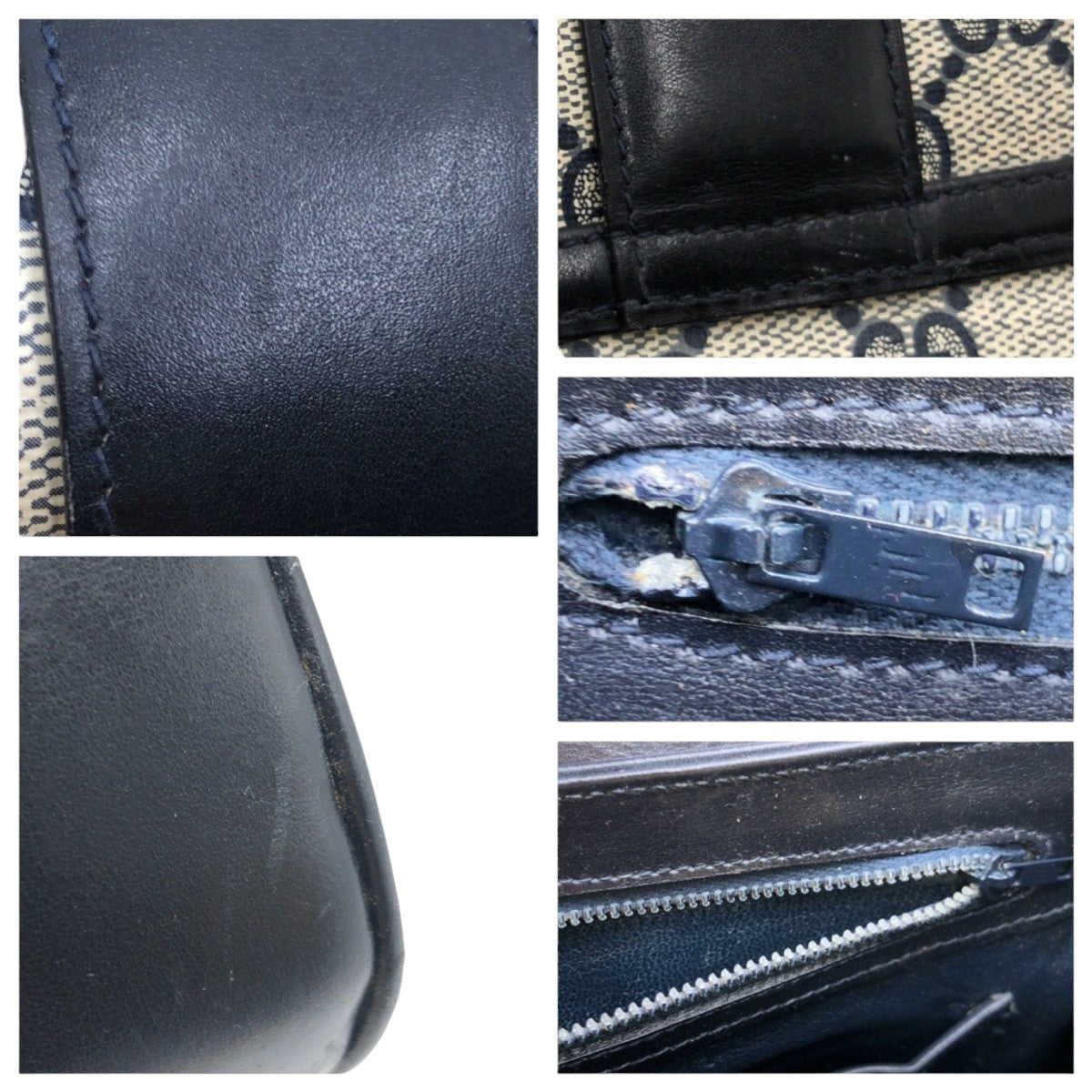 12865
GUCCI グッチ ヴィンテージ オールドグッチ ネイビー ゴールド金具 GGスプリームキャンバス ショルダーバッグ  レディース