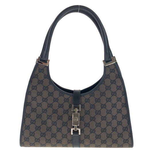 GUCCI グッチ ジャッキー ブラウン ブラック シルバー金具 GGキャンバス 002 1067 ショルダーバッグ  レディース