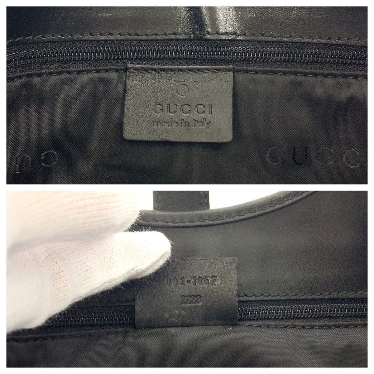 GUCCI グッチ ジャッキー ブラウン ブラック シルバー金具 GGキャンバス 002 1067 ショルダーバッグ  レディース