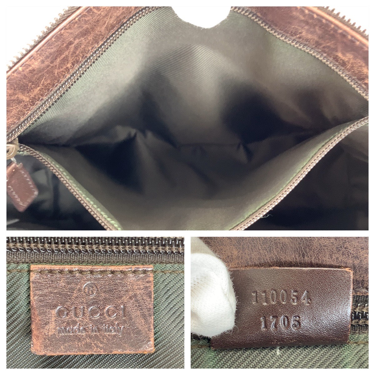 12450
GUCCI グッチ GG柄 ブラウン グレー シルバー金具 GGスプリームキャンバス 110054 斜め掛け ショルダーバッグ メッセンジャーバッグ  レディース