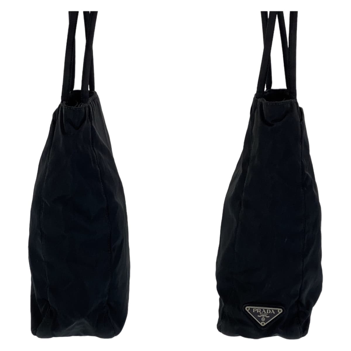 11319
PRADA プラダ テスート 三角ロゴ ブラック ナイロン トートバッグ ショルダーバッグ  レディース