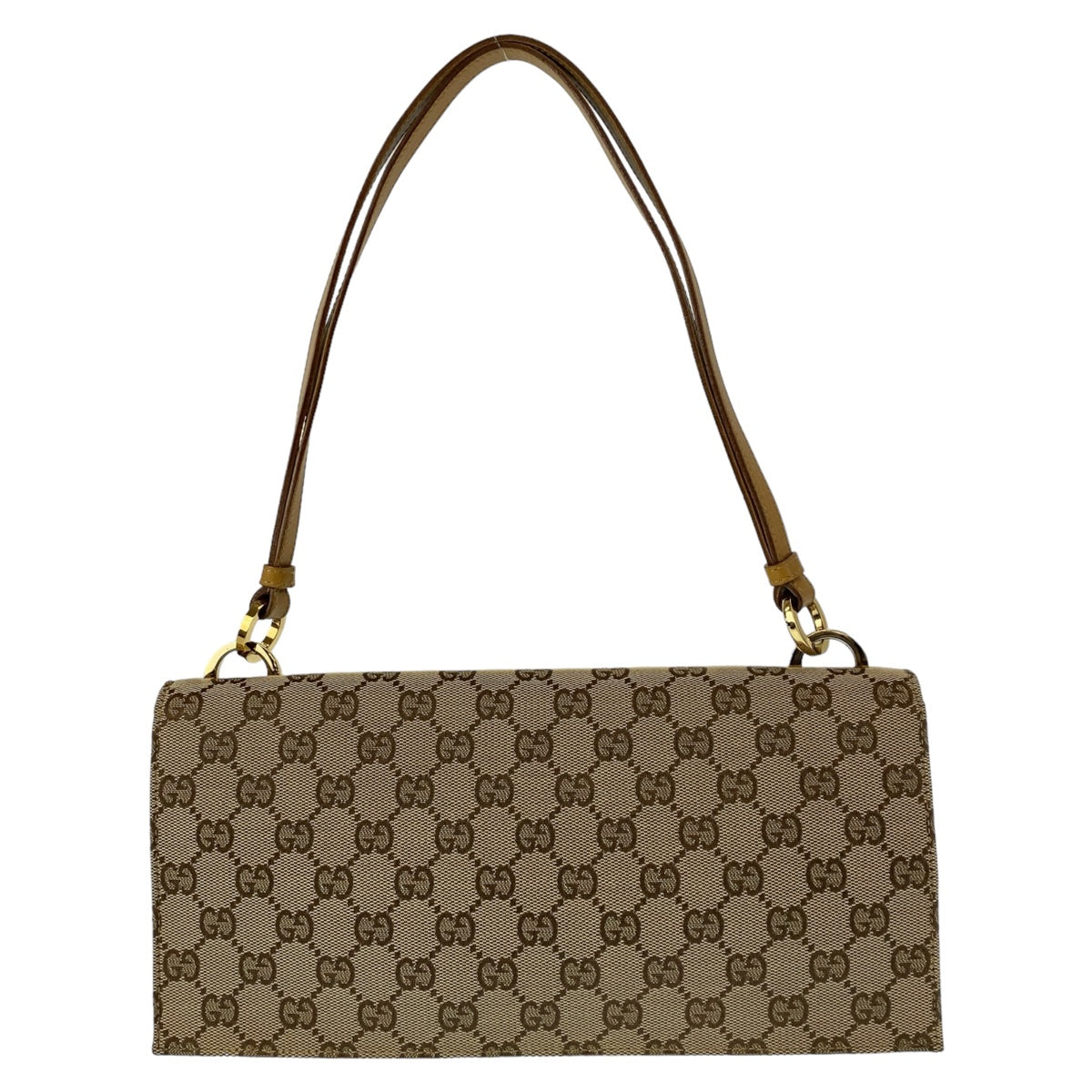 GUCCI グッチ GG柄 ベージュ キャメル ゴールド金具 GGキャンバス / レザー 001.4045 ショルダーバッグ ハンドバッグ  レディース