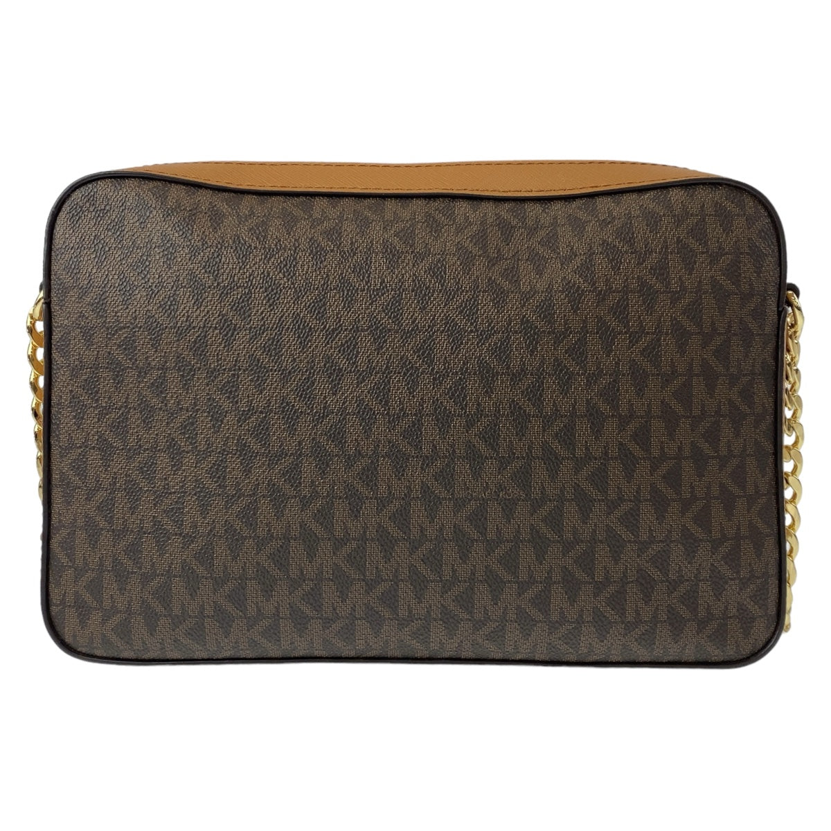 11339
Michael Kors マイケルコース ジェットセット クロスボディ ブラウン ゴールド金具 PVC 斜め掛け ショルダーバッグ ポシェット  レディース