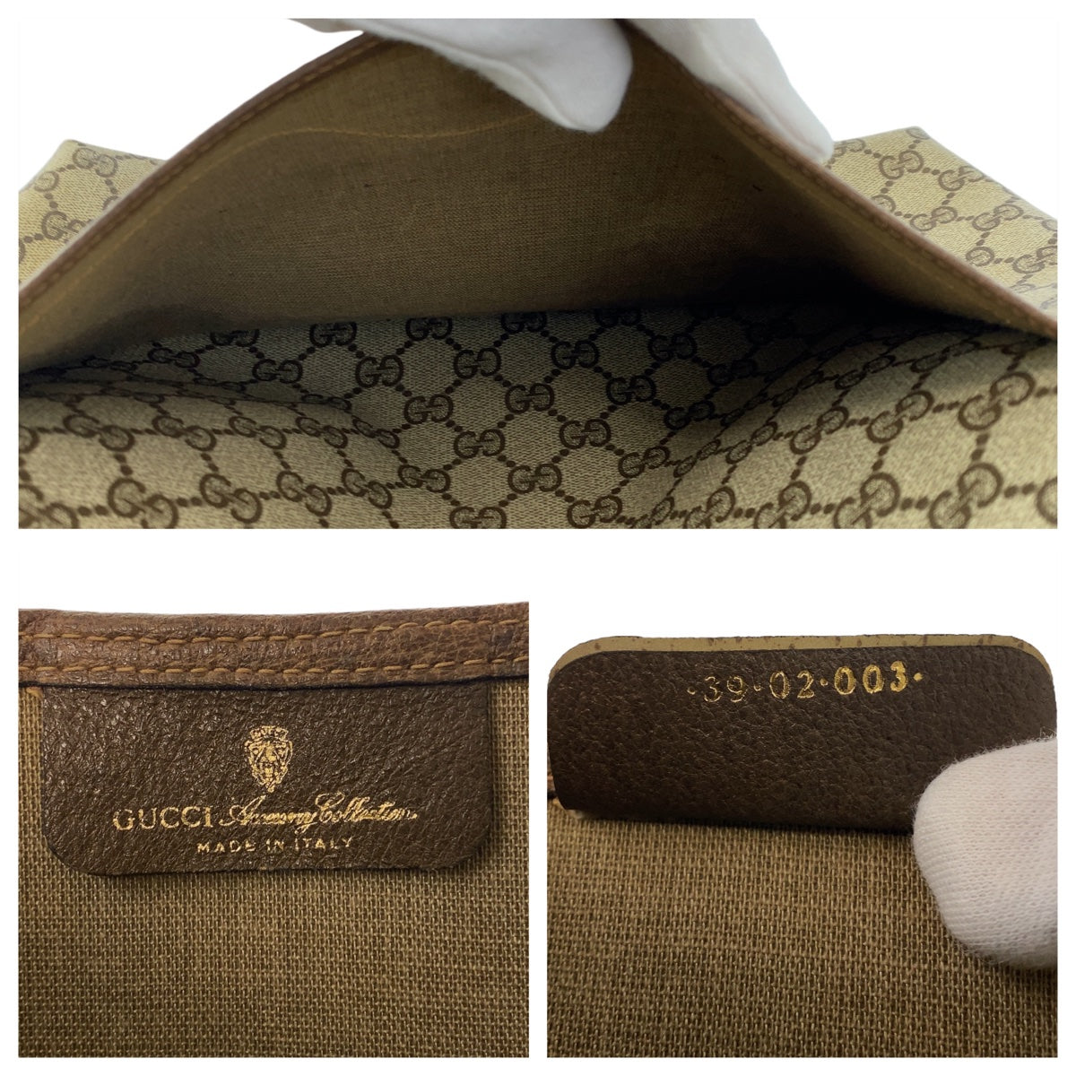 GUCCI グッチ ヴィンテージ オールドグッチ シェリーライン ベージュ ブラウン GGスプリームキャンバス 3902003 トートバッグ ショルダーバッグ  レディース